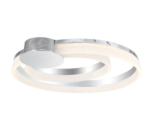 Люстра потолочная MODENA 171.2 LED Lucia Tucci белая на 1 лампа, основание хром в стиле современный кольца фото 2